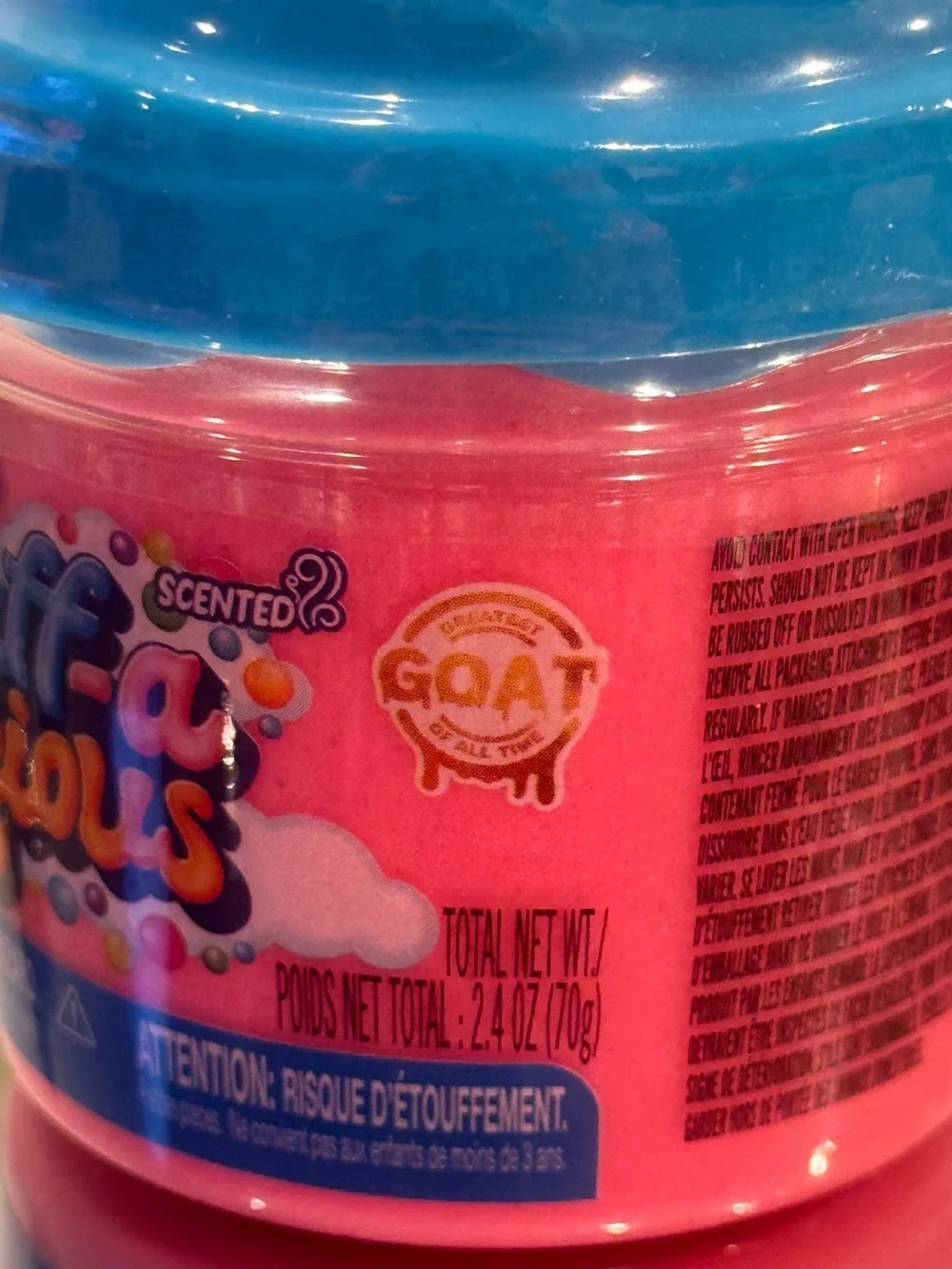 NEW ORB GOAT Fluff-a-Licious Scented Sensory Slime Compound Pink Sealed 2.4 oz